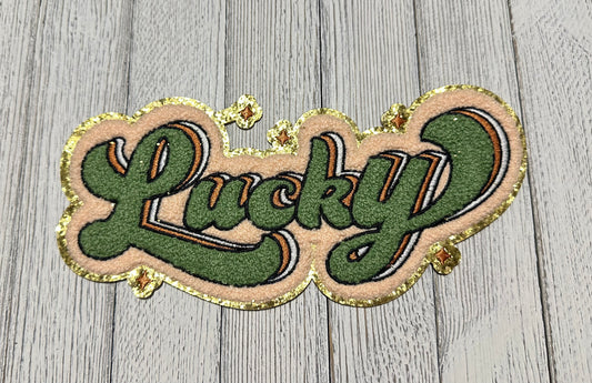 10” Retro Lucky Chenille Patch