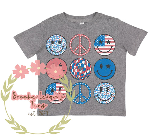 America Groovy Collage Toddler