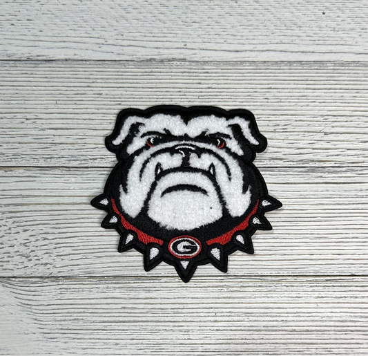 IMPERFECT Georgia Bulldog Chenille Hat Patch 4”!!