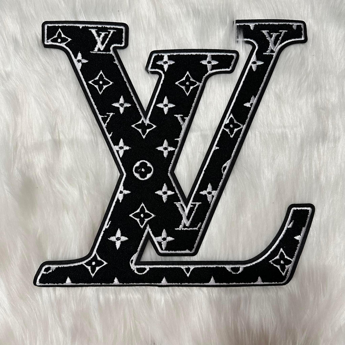 Black LV Chenille 11” Patch