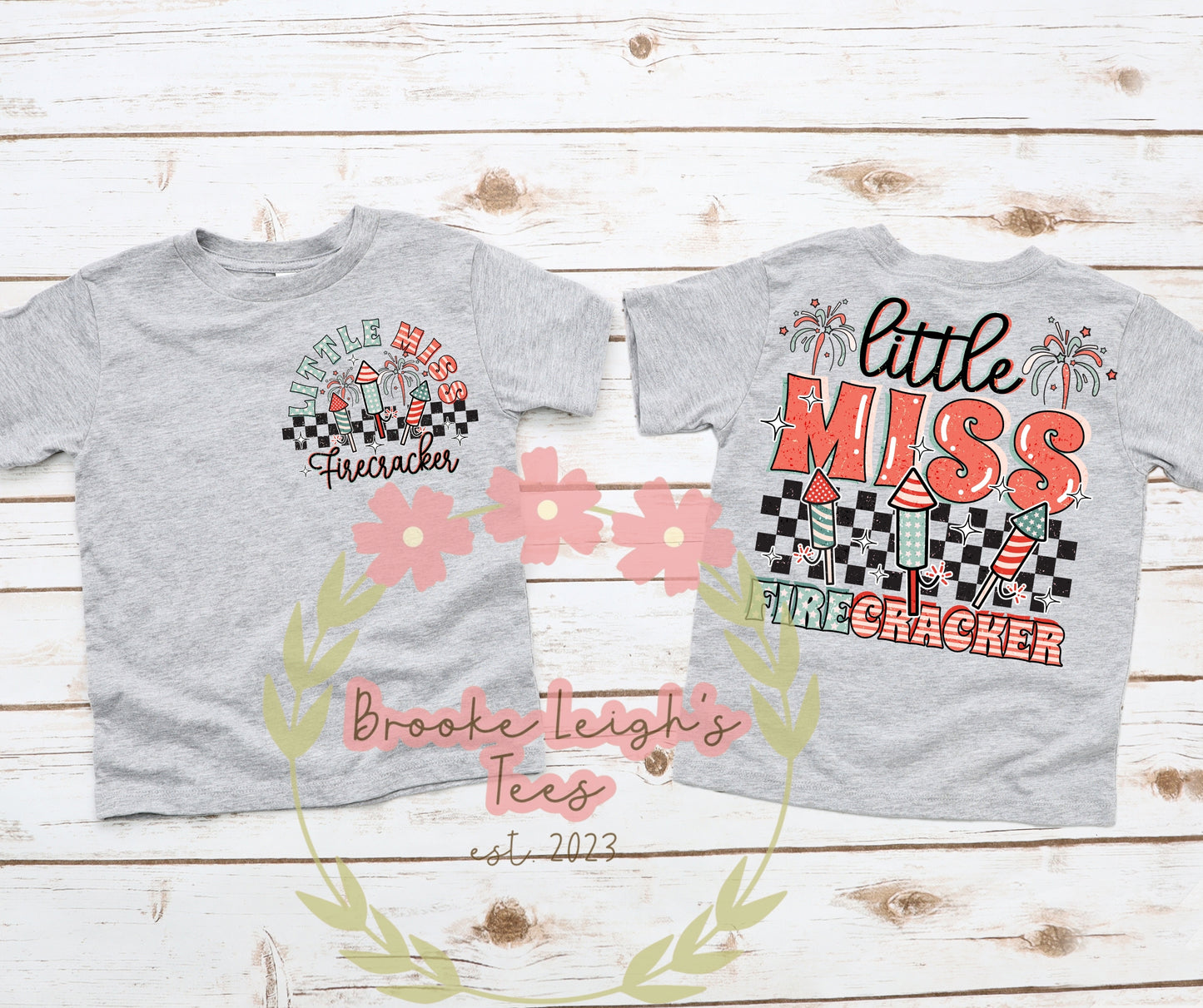 Little Miss Firecracker (front & back) Youth