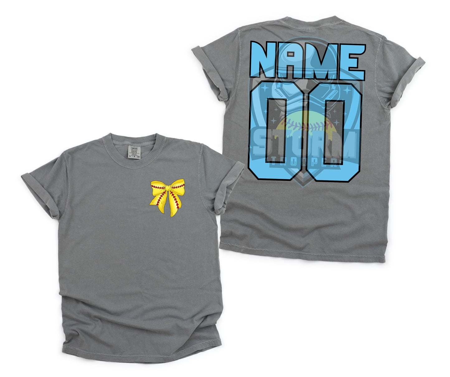 Custom Name & Number with Logo Girly (front & back) Infant/Toddler