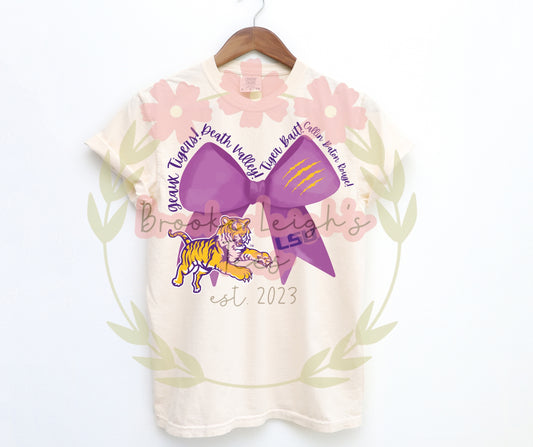 LSU Tigers Coquette Bow DTF Transfer