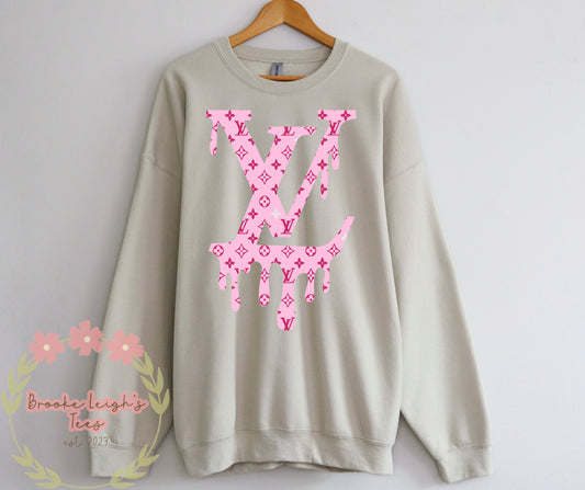 LV Monogram Drip Pink