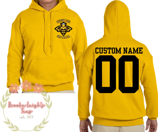Queen Bee Logo Custom (front & back) Youth