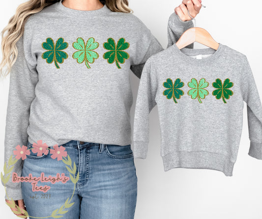 Clover Faux Chenille Patch
